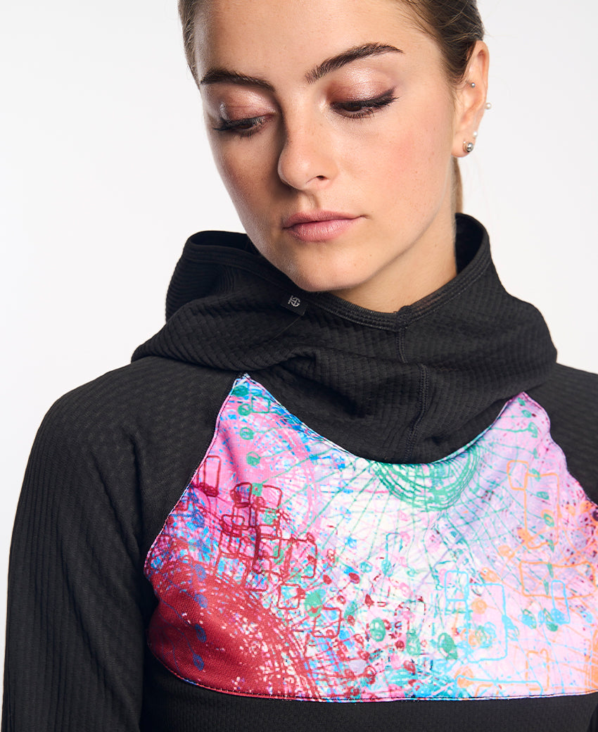 Sweatshirt à capuche femme KONG rose