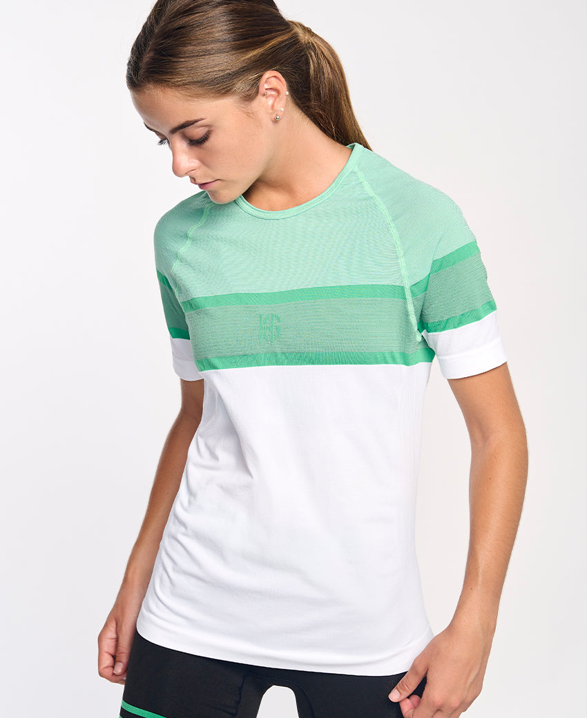 Tee-shirt LAMIA femme manches courtes vert