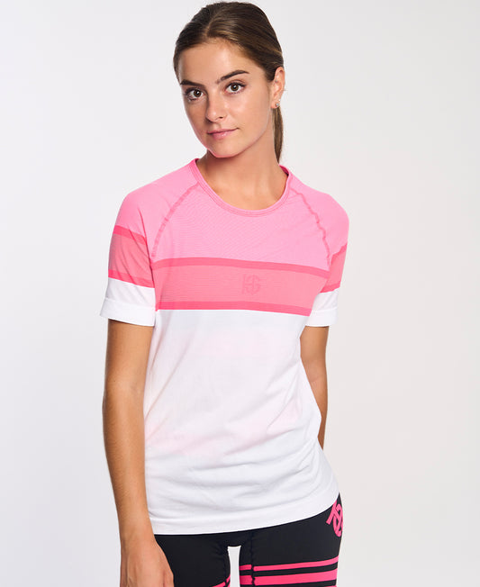 Tee-shirt LAMIA femme manches courtes fuchsia