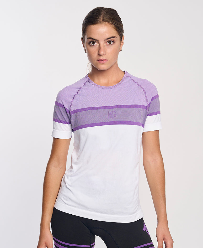 Tee-shirt LAMIA femme manches courtes violet