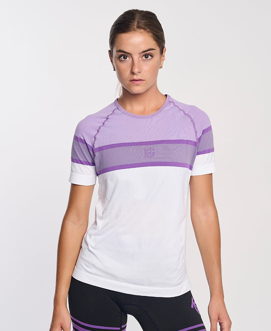 Tee-shirt LAMIA femme manches courtes violet