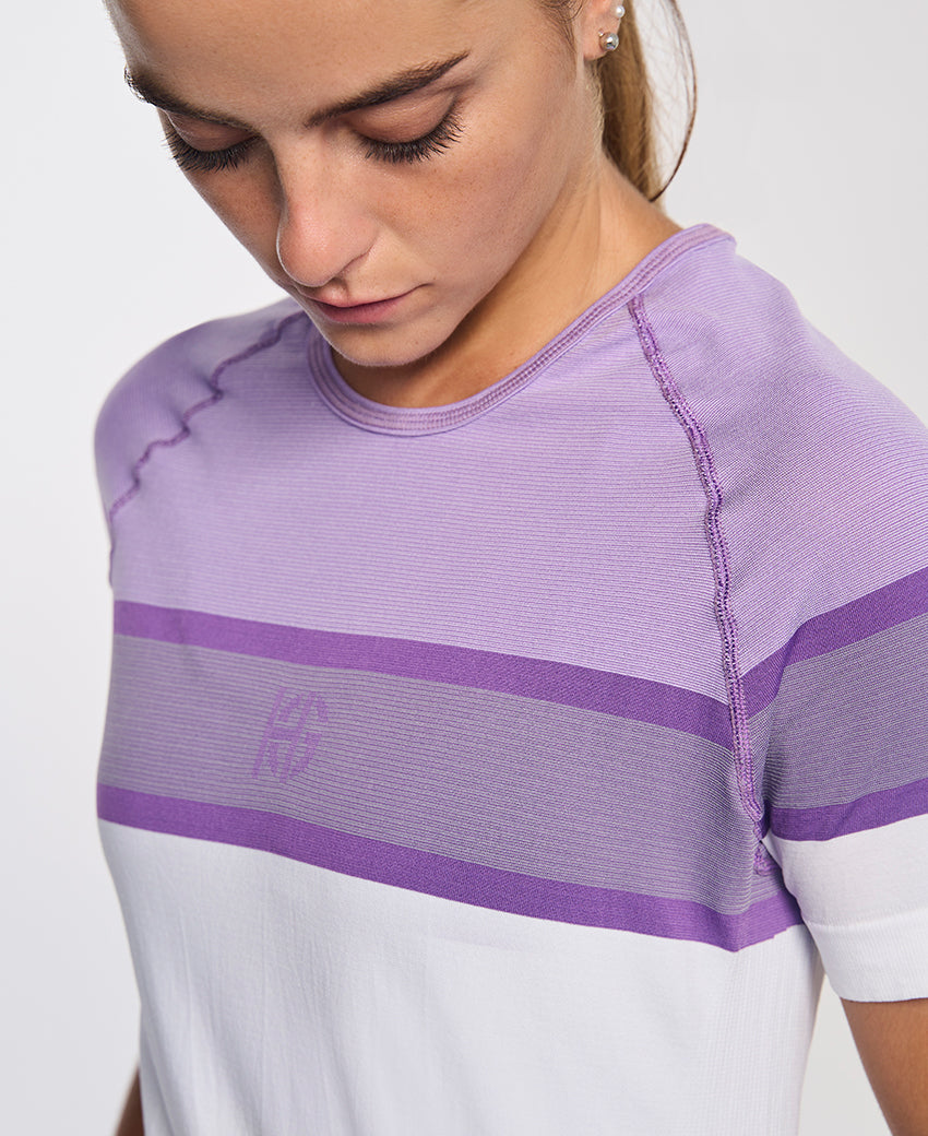 Tee-shirt LAMIA femme manches courtes violet