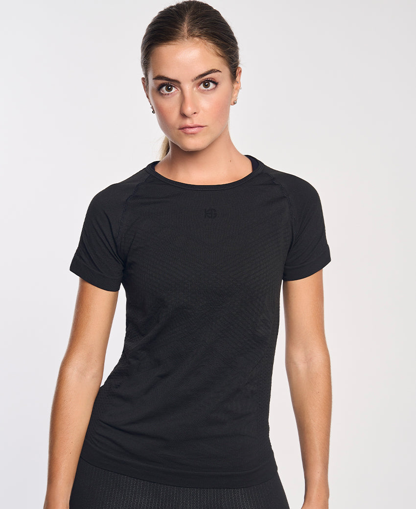 Tee-shirt GREET femme manches courtes noir