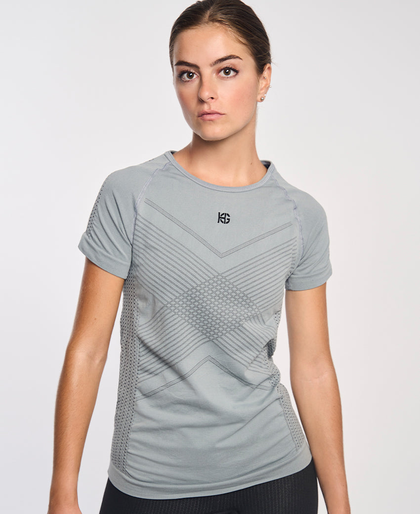 Tee-shirt GREET femme manches courtes gris