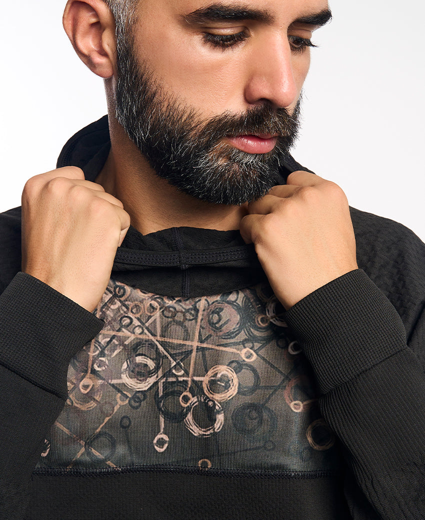 Sweatshirt à capuche homme KONG doré