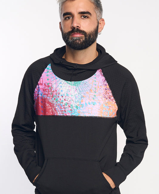 Sweatshirt à capuche homme KONG rose