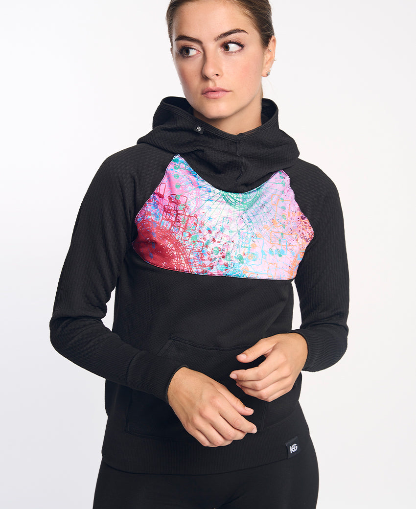 Sweatshirt à capuche femme KONG rose