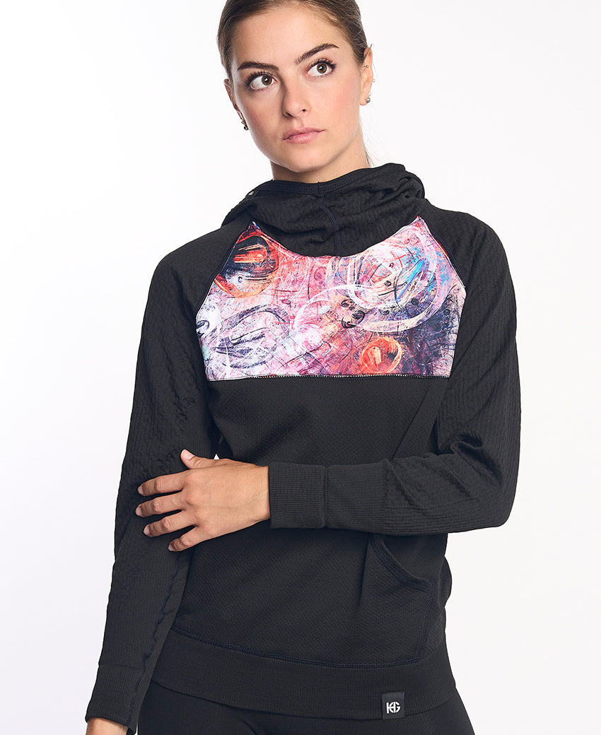 Sweatshirt à capuche femme KONG violet