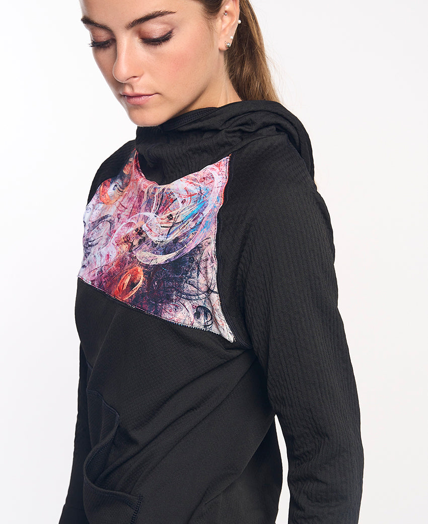 Sweatshirt à capuche femme KONG violet