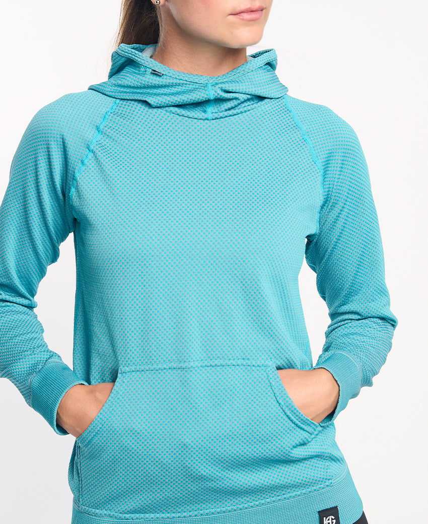 Sweatshirt à capuche femme JOTUN turquoise