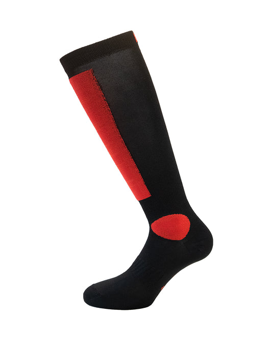 Chaussettes de ski PURNA noir et rouge