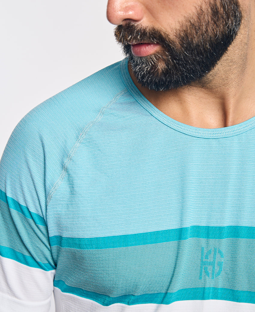 Tee-shirt manches courtes homme LAMIA turquoise