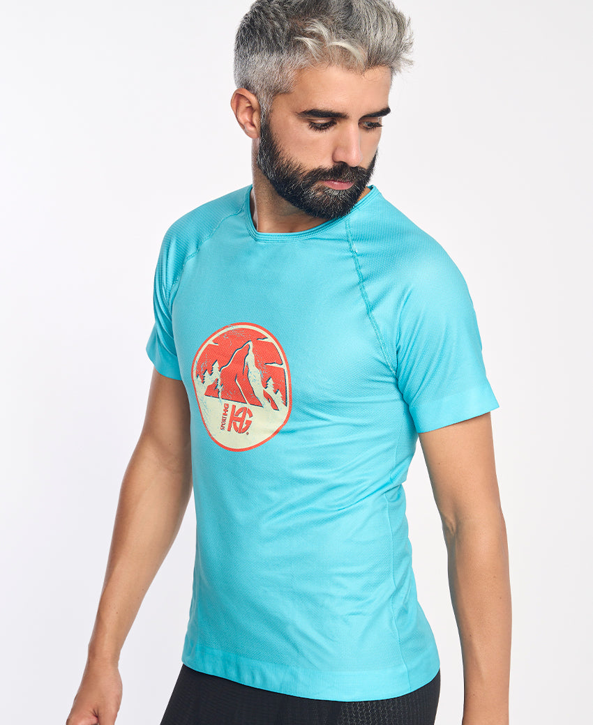 Tee-shirt homme imprimé UNIT turquoise