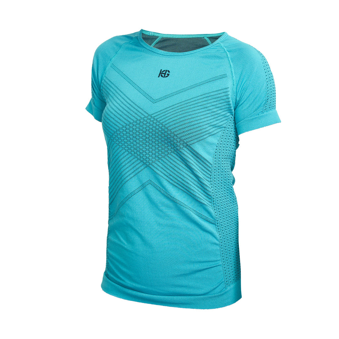 Tee-shirt GREET femme manches courtes turquoise