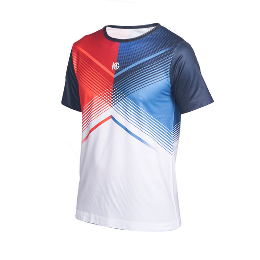 Tee-shirt imprimé DYNAMO rouge bleu et blanc homme