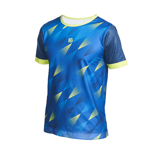 Tee-shirt imprimé FIREFLIES bleu et jaune homme