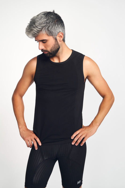 Débardeur homme micro-aéré BASIS noir