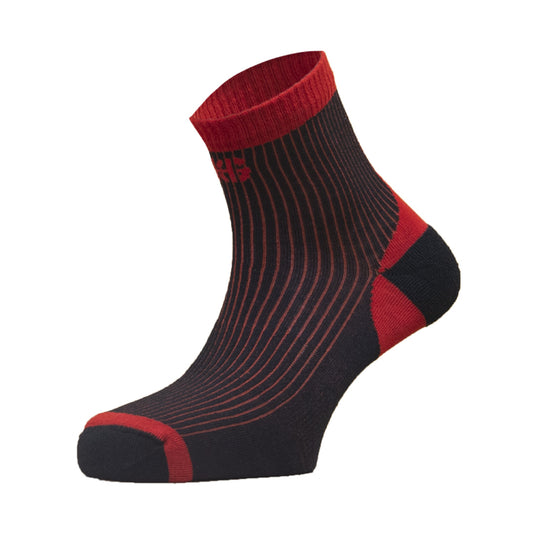 Chaussettes courtes BOGDA noir et rouge