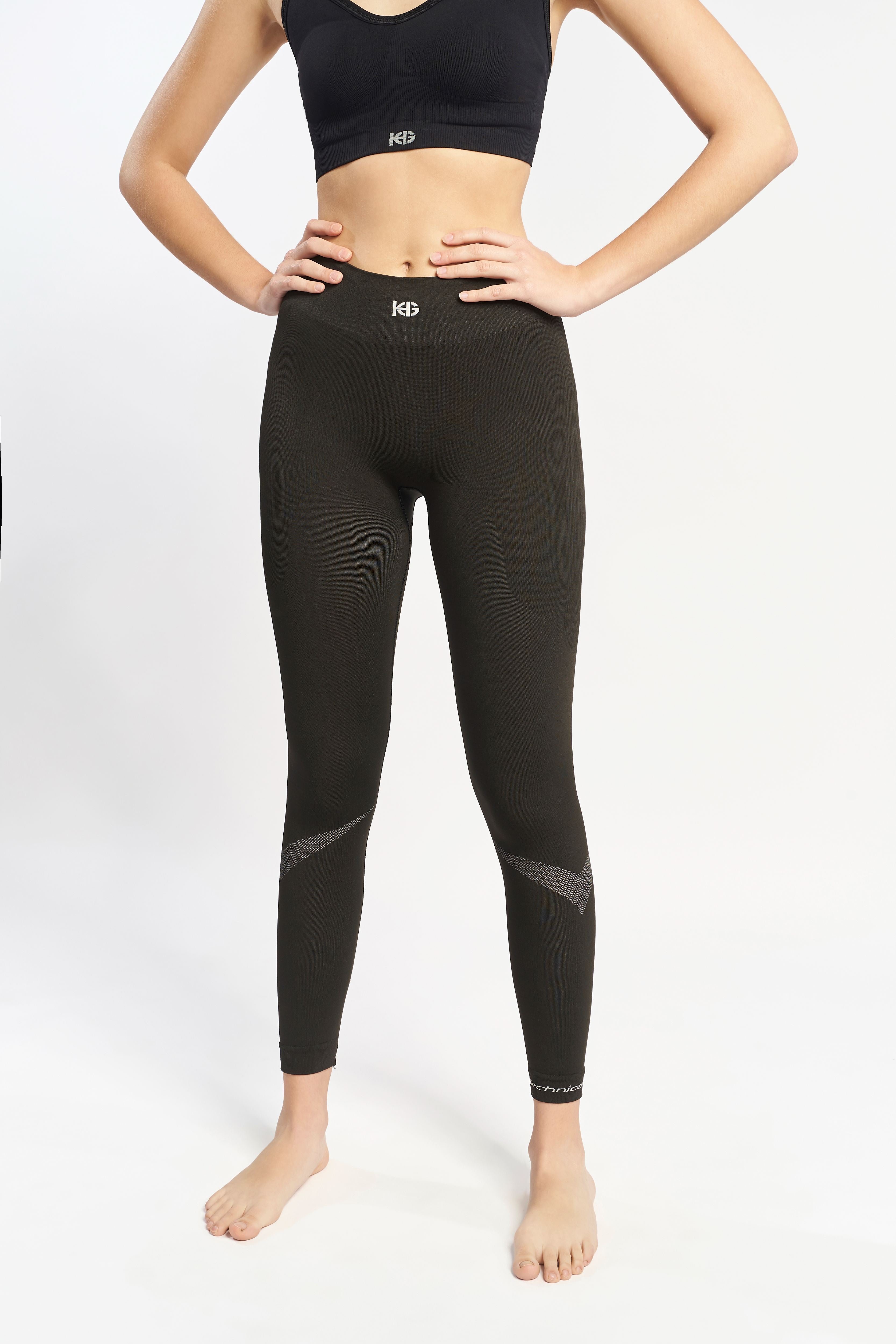 Collant femme double couche DON noir Sport HG France
