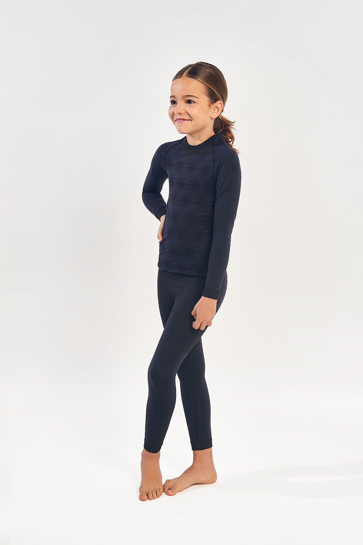 Collant REVERIE noir et bleu marine enfant