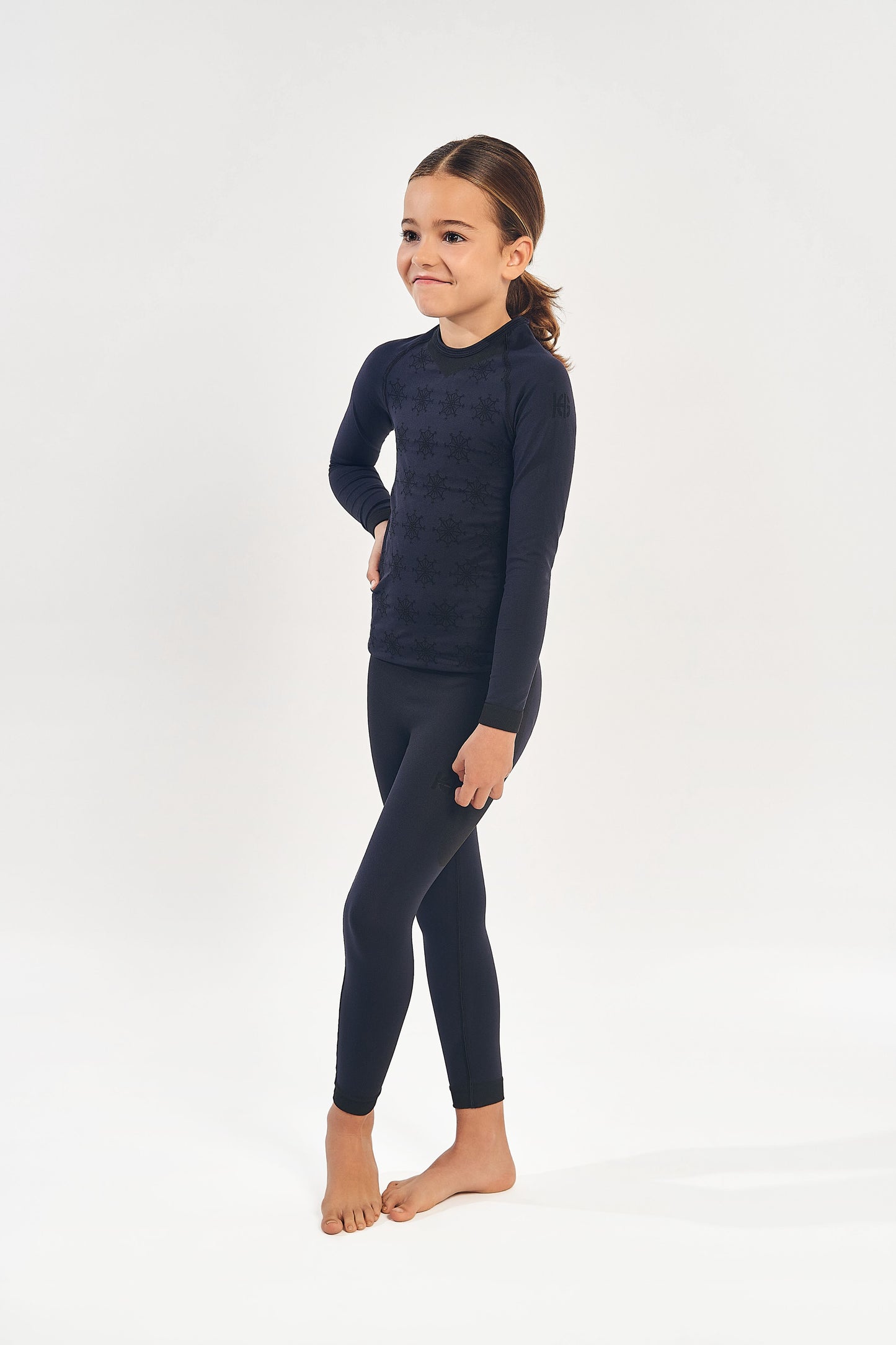 Collant REVERIE noir et bleu marine enfant