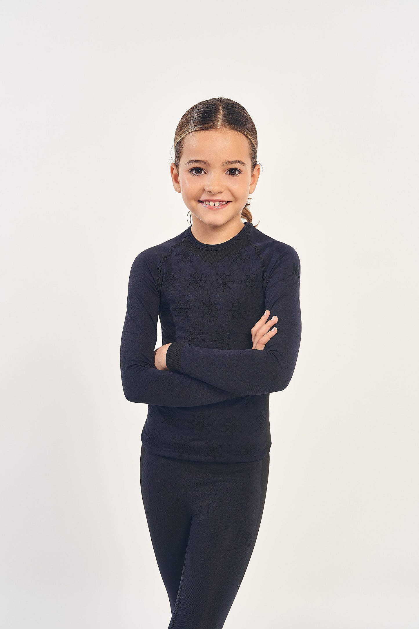 Collant REVERIE noir et bleu marine enfant