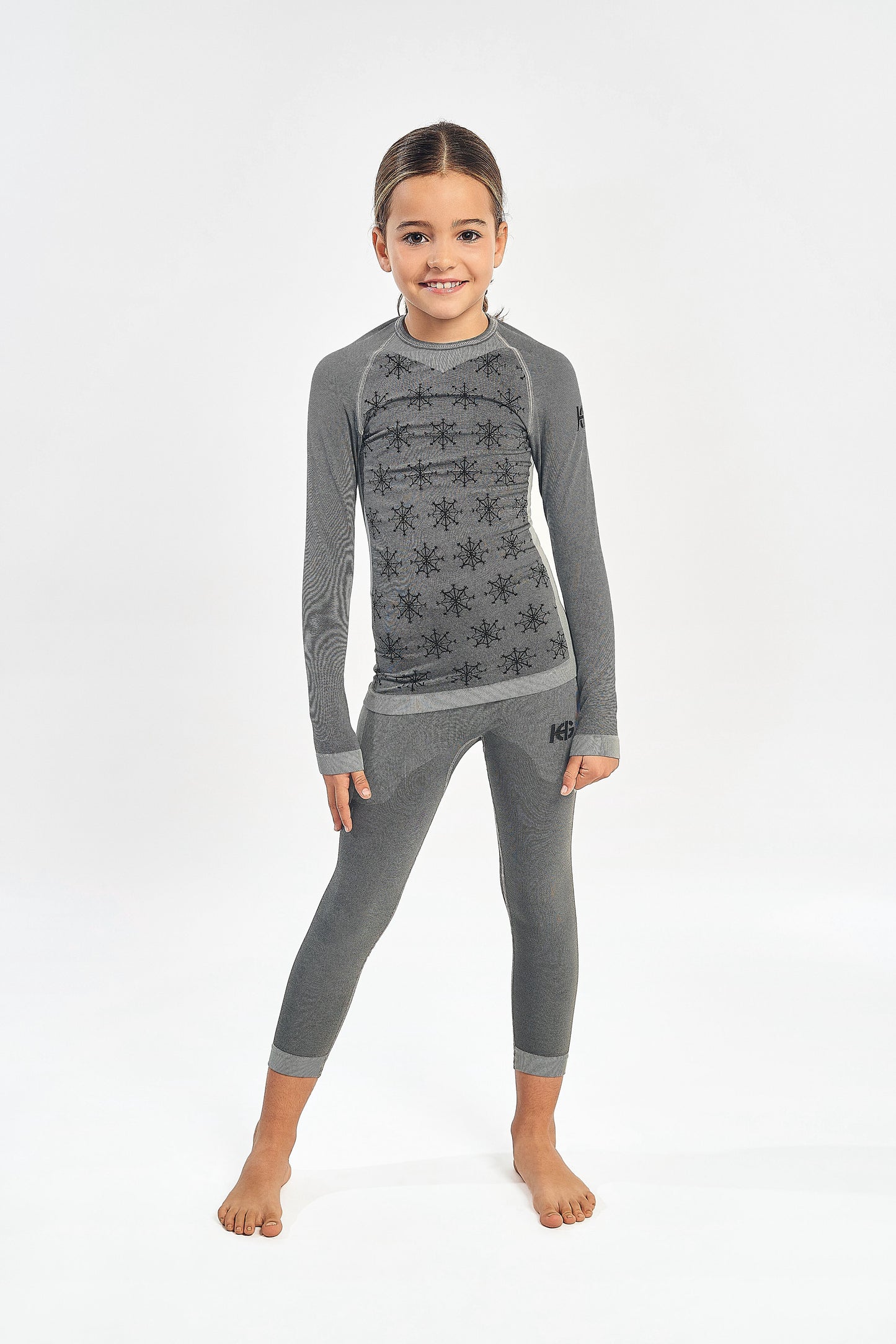 Collant REVERIE noir et gris enfant