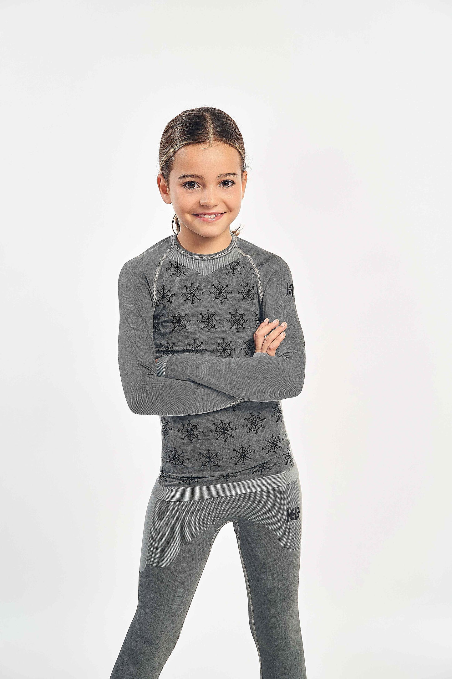 Collant REVERIE noir et gris enfant