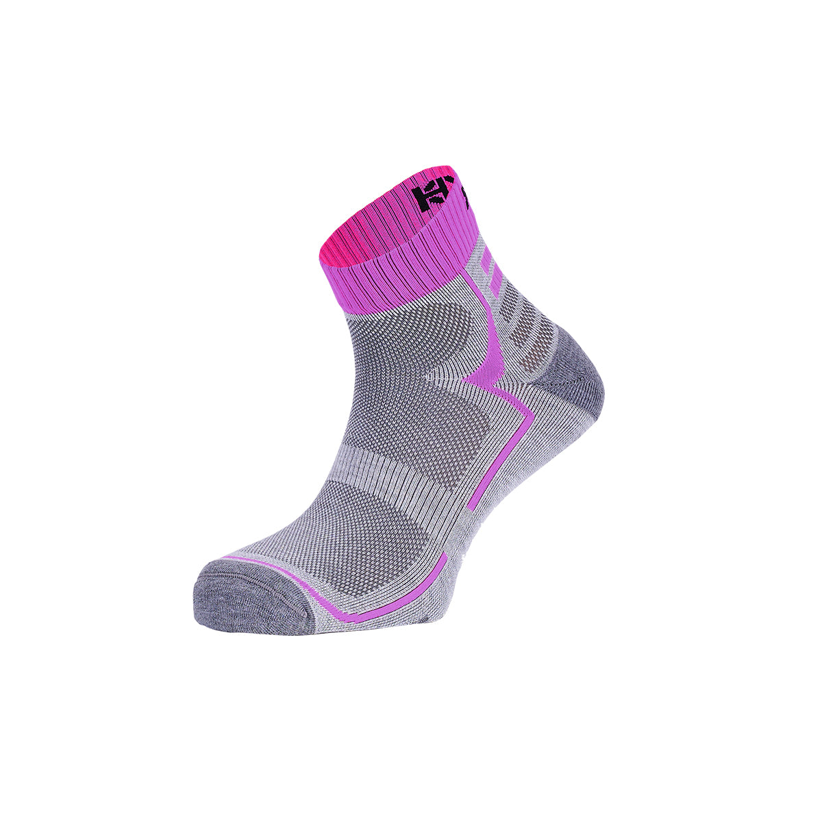 Chaussettes courtes SHASTA gris et rose